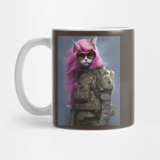 Soldier Cat - Modern Digital Art Mug